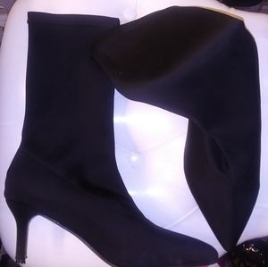 Mid Heel Stilleto Sock Booties